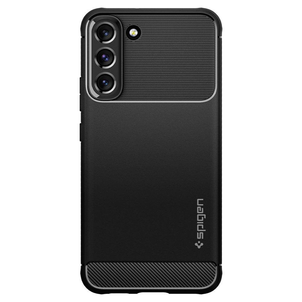 Spigen Rugged Armor Hülle für Samsung Galaxy S22 5G | Schwarz | MIL-STD