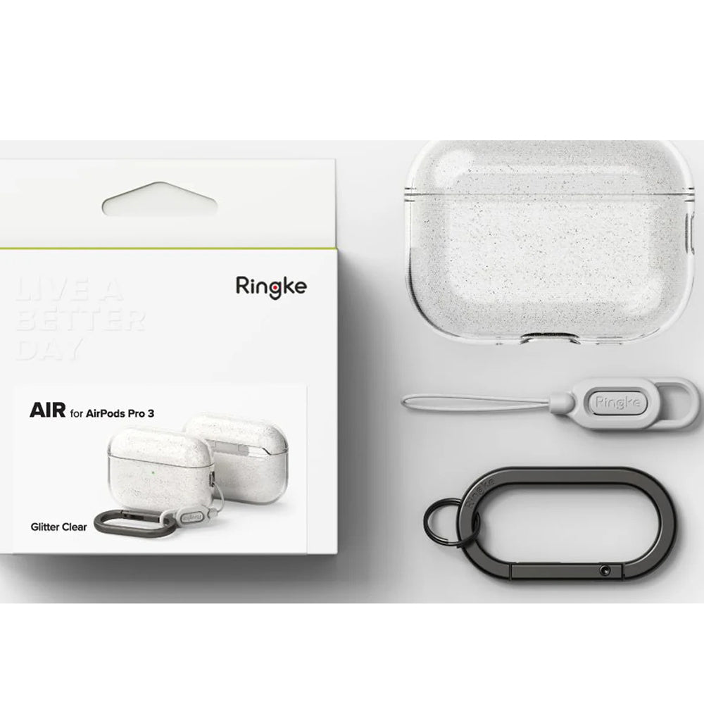 Ringke Air Glitter Hülle für Apple AirPods Pro 3, Transparent