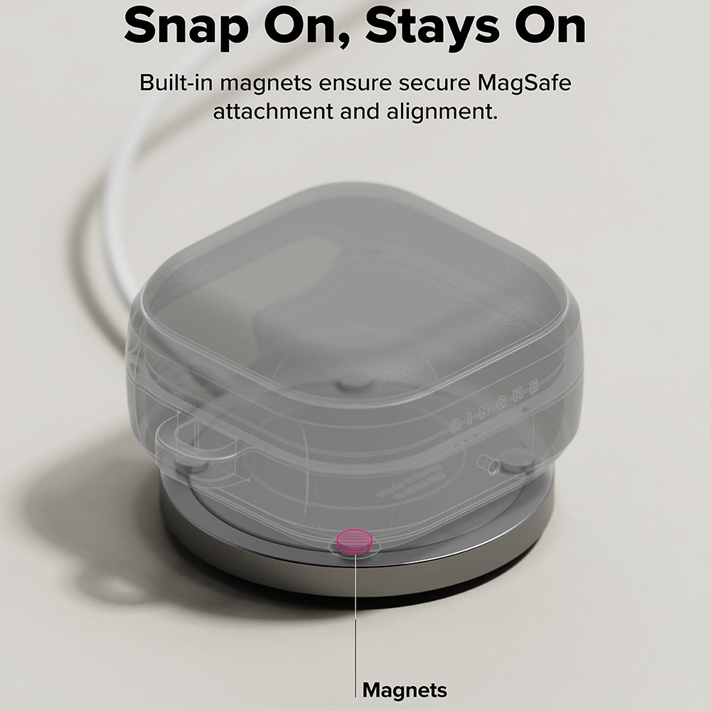 Ringke Onyx Magnetic Hülle für Samsung Galaxy Buds4 / Buds4 Pro, Grau