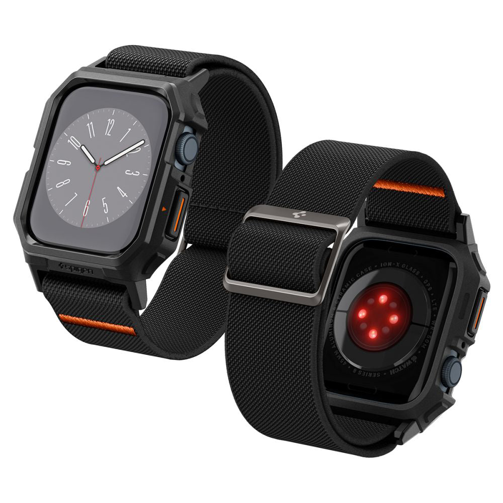 Spigen Lite Fit Pro Hülle für Apple Watch 44mm Serie, Mattschwarz ACS07103