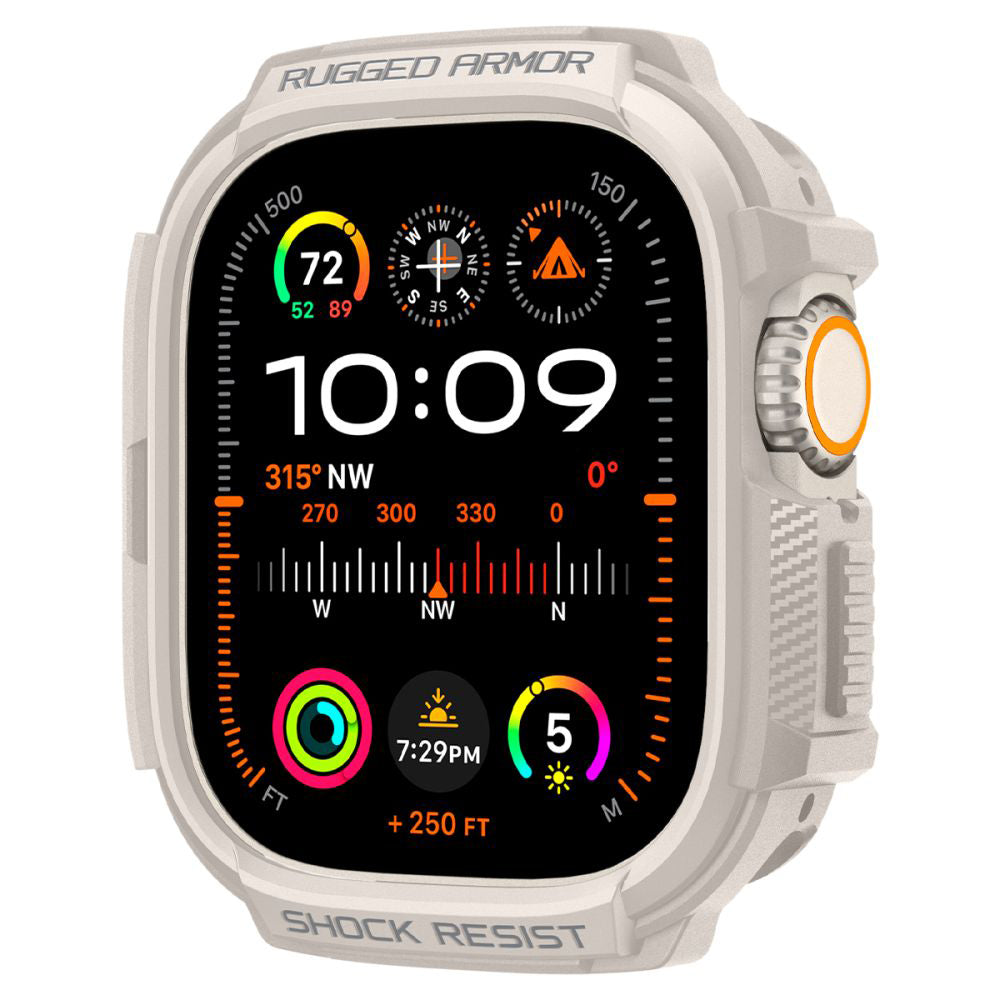 Spigen Rugged Armor Hülle für Apple Watch Ultra Series, Beige ACS07381