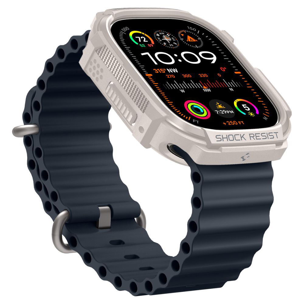 Spigen Rugged Armor Hülle für Apple Watch Ultra Series, Beige ACS07381