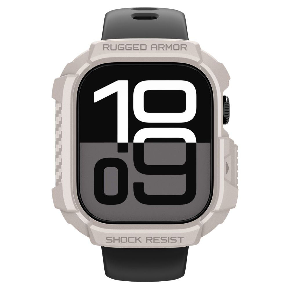 Spigen Rugged Armor V2 Hülle für Apple Watch Series 10 / 11 42mm, Beige ACS10493