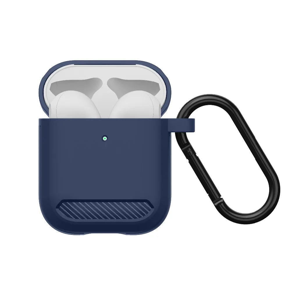 Techsuit Carbon Hülle für Apple AirPods Gen 2 / Gen 1, Grau