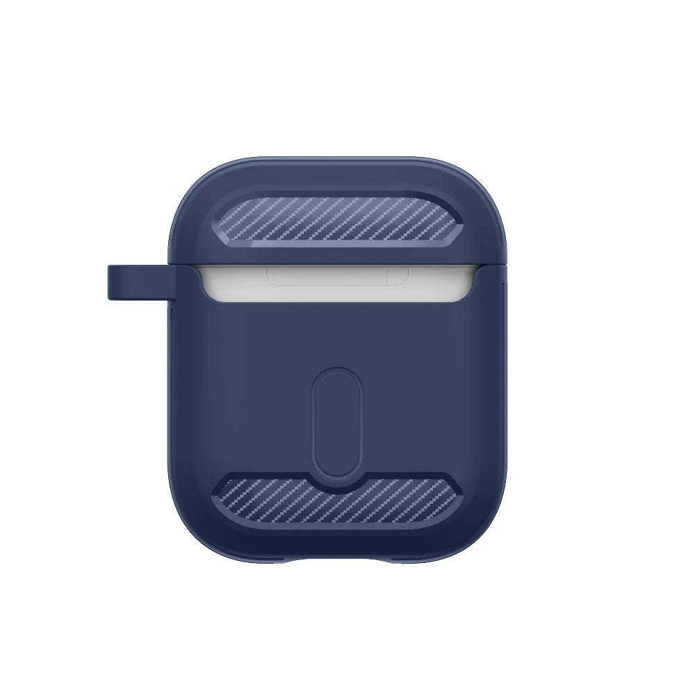 Techsuit Carbon Hülle für Apple AirPods Gen 2 / Gen 1, Grau