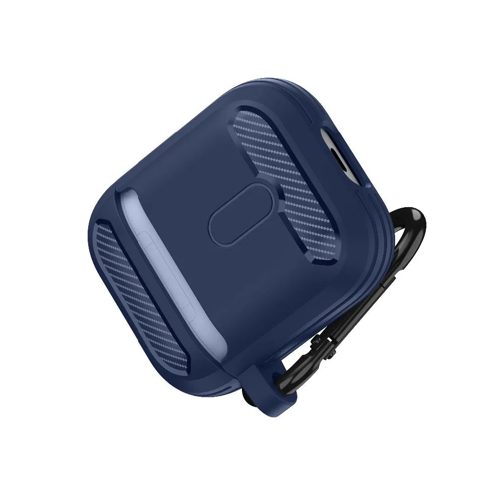 Techsuit Carbon Hülle für Apple AirPods Gen 2 / Gen 1, Grau