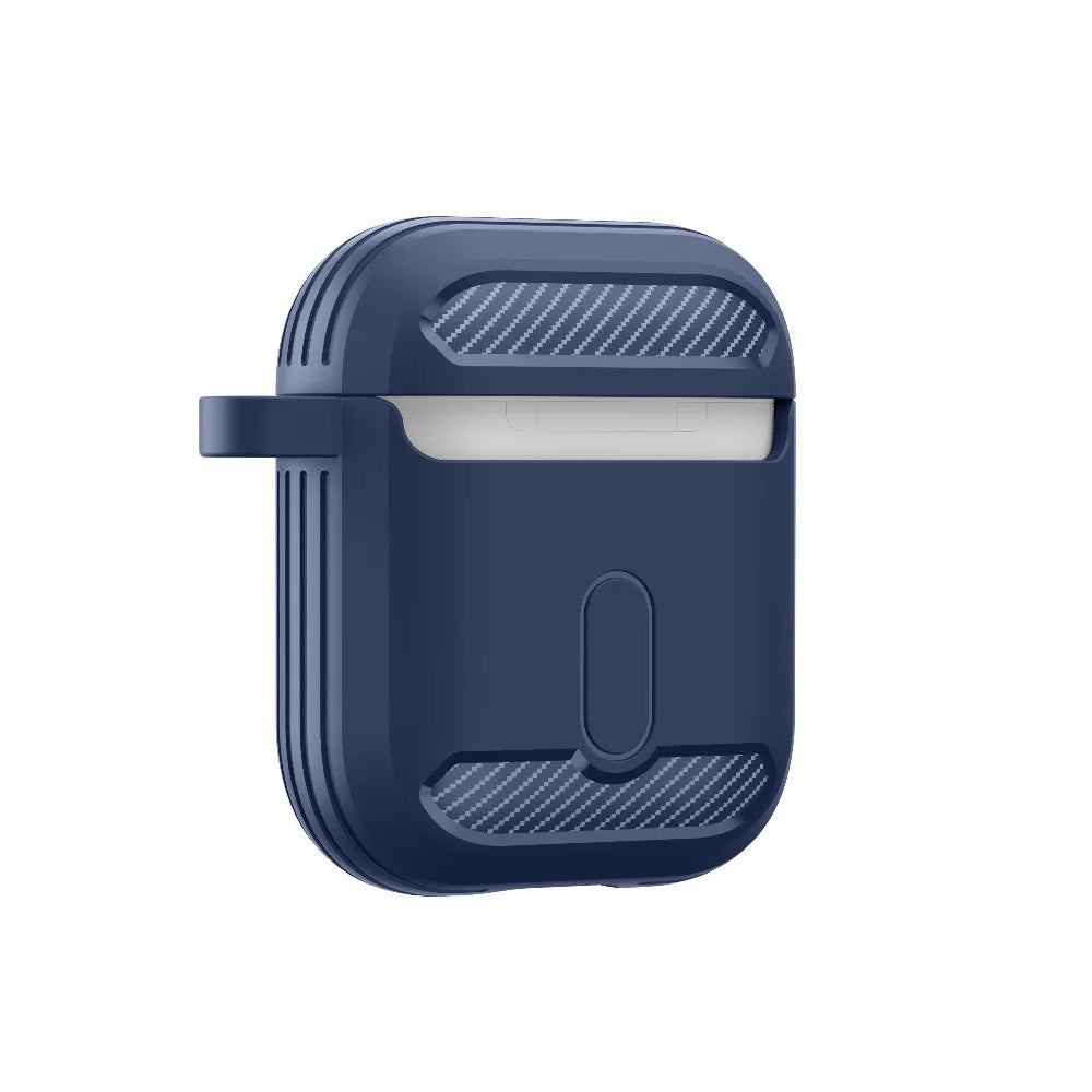 Techsuit Carbon Hülle für Apple AirPods Gen 2 / Gen 1, Grau