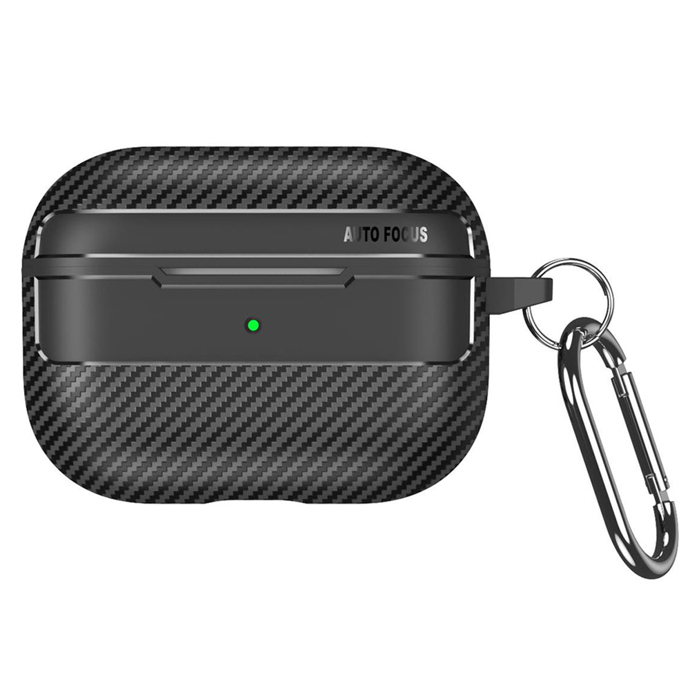 Techsuit CarbonFiber Hülle für Apple AirPods Pro Series, Schwarz
