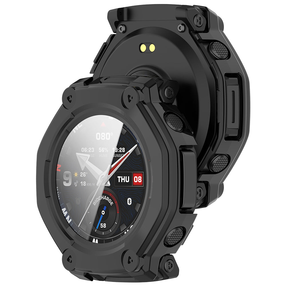 Techsuit Defense360 Pro Hülle für Amazfit T-Rex 3 Pro 48mm, Schwarz