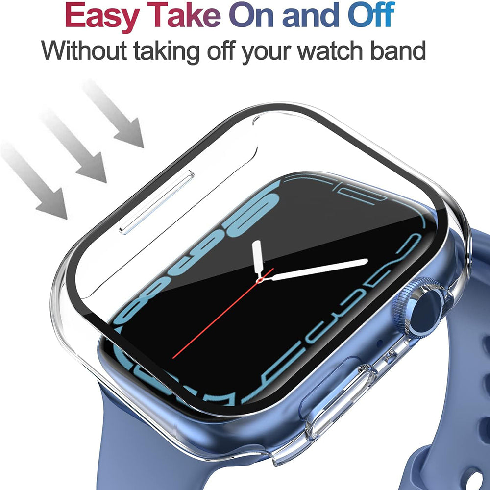 Techsuit Defense360 Pro Hülle für Apple Watch 7 41mm Serie, Transparent