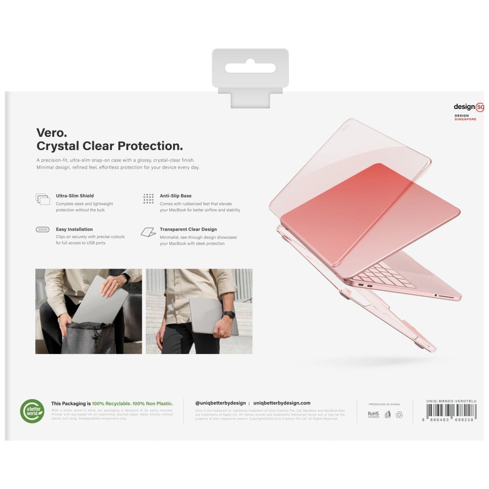 UNIQ Vero Hülle für Apple MacBook Neo 13 Zoll, Transparent