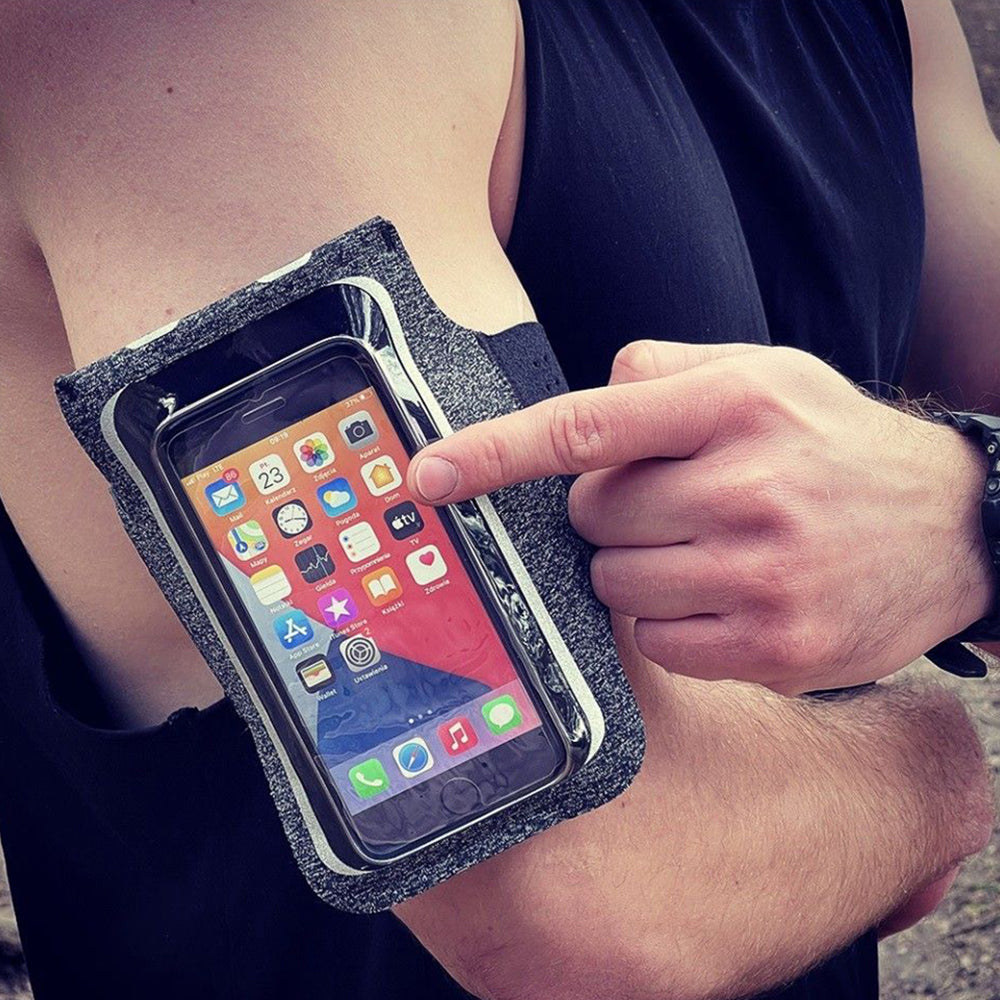 Universelle Handyhülle max. 7 Zoll, Techsuit, Sports TH10, Schwarz