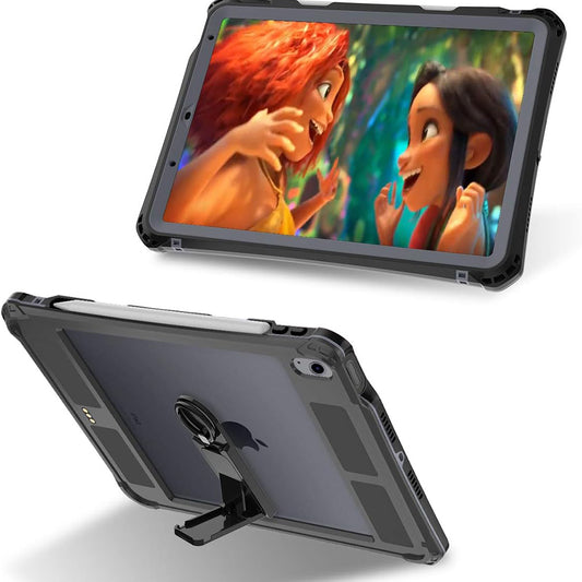 Wasserdichte Hülle für Apple iPad Air (2022) / Air (2020), ShellBox, Schwarz