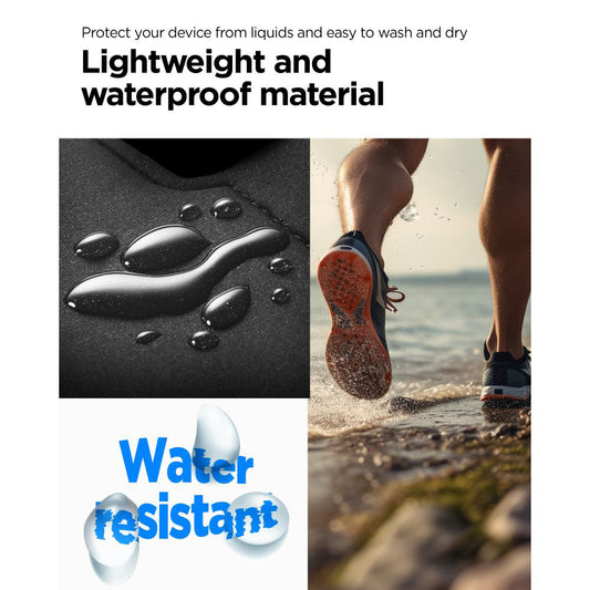 Universelle wasserdichte Hülle für Telefon max. 6,9 Zoll, Spigen, Dynamic Shield, Schwarz AMP07187