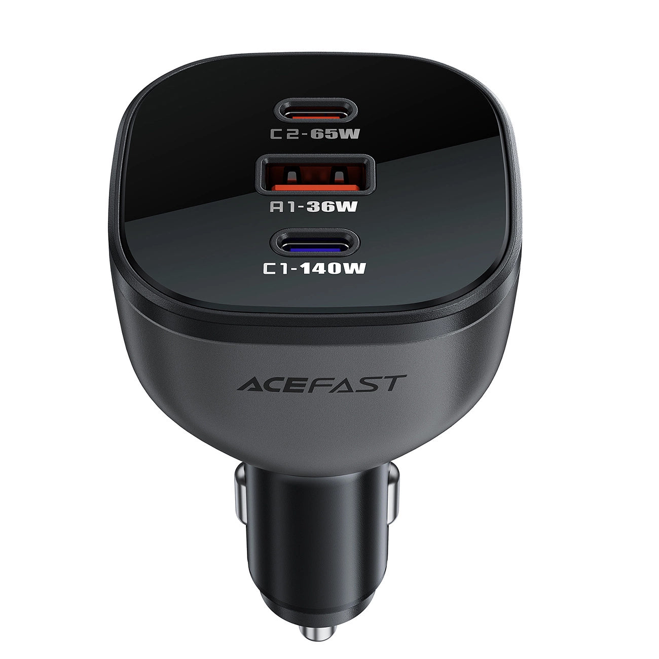 Auto-Ladegerät Acefast B14, 165W, 5A, 1 x USB-A - 2 x USB-C, Schwarz