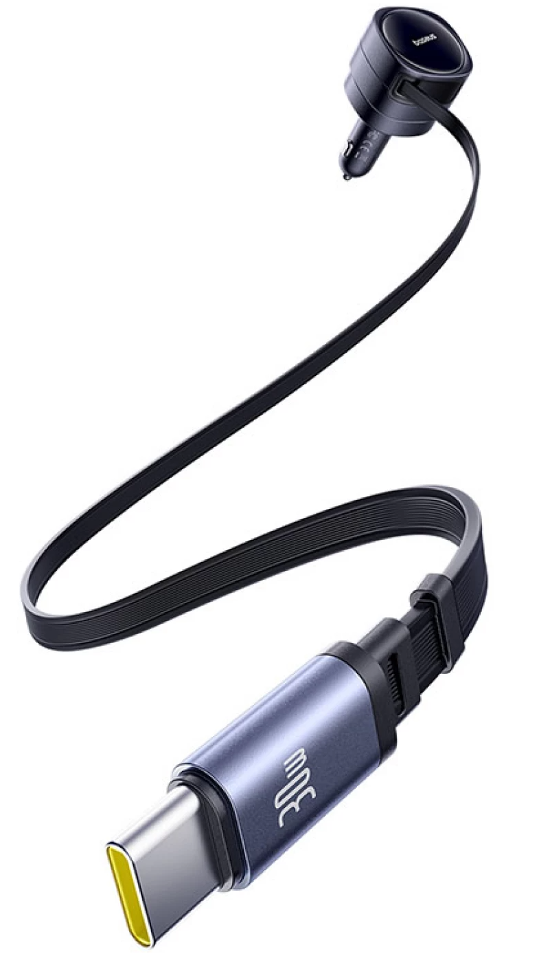 Baseus Enjoyment Max Autoladegerät mit USB-C-Kabel, 60 W, Schwarz C00035507121-01