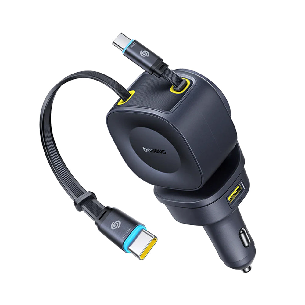 Auto-Ladegerät mit USB-C Kabel Baseus PrimeTrip VR2 Max, 163W, 3A, 1 x USB-A - 1 x USB-C, Schwarz P10162701313-00