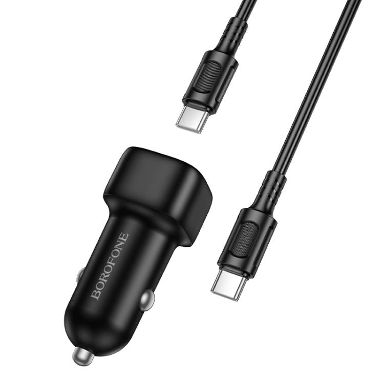 Auto-Ladegerät mit USB-C Kabel Borofone BZ34A Cloud, 20W, 3A, 1 x USB-C, Schwarz