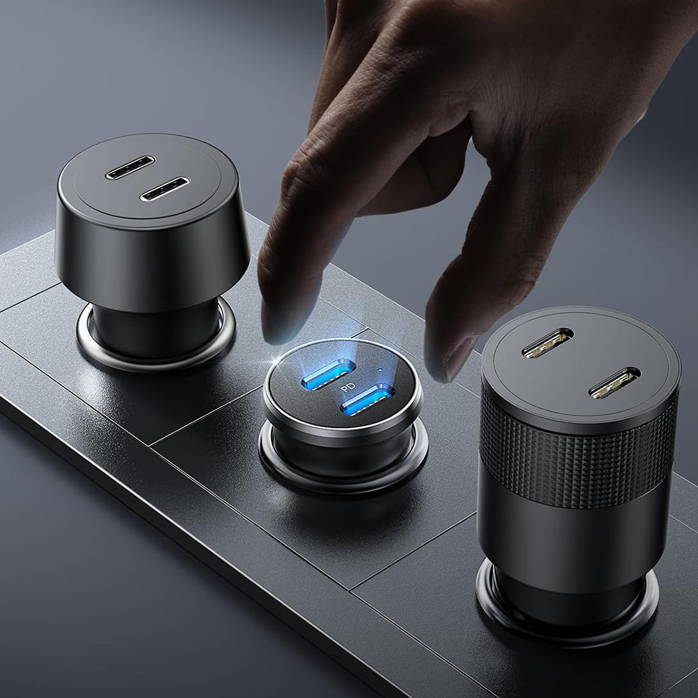 Auto-Ladegerät Lisen, 45W, 3A, 2 x USB-C, Schwarz YL0223080007