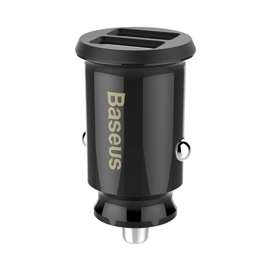 Autoladegerät Baseus Grain, 10W, 2,4A, 2 x USB-A, Schwarz CCALL-ML01