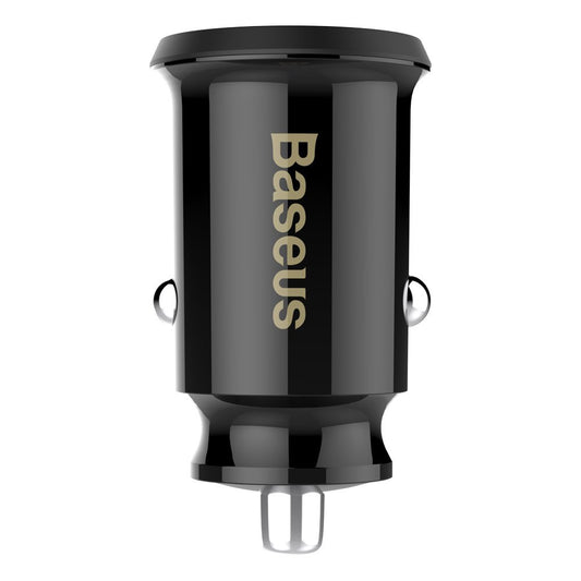 Autoladegerät Baseus Grain, 10W, 2,4A, 2 x USB-A, Schwarz CCALL-ML01