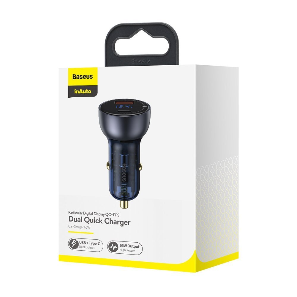 Baseus KFZ-Ladegerät 65W | 1x USB-A & 1x USB-C | Grau | CCKX-C0G