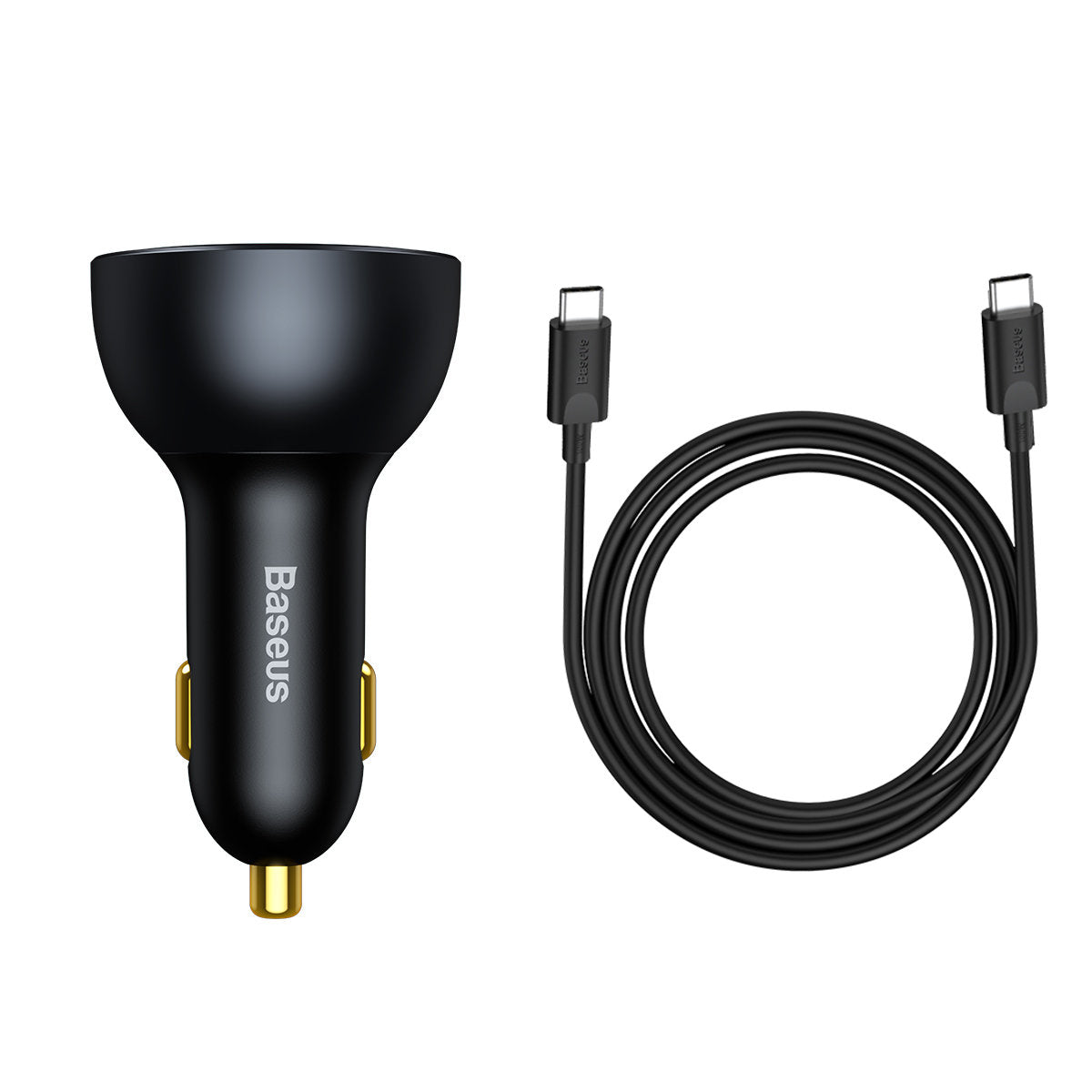 Autoladegerät mit USB-C Kabel Baseus Qualcomm, 160W, 3A, 1 x USB-A - 2 x USB-C, Grau TZCCZZM-0G