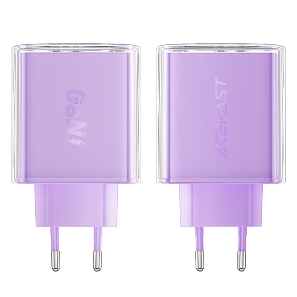Acefast A45 Exploration Netzladegerät, 65W, 3.25A, 1 x USB-A - 2 x USB-C, Lila