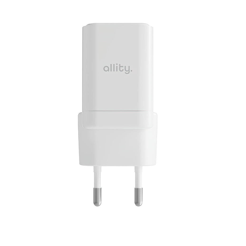 Netzladegerät Allity. ATC-01-30WAC Mini, 30W, 3A, 1 x USB-A - 1 x USB-C, Weiß