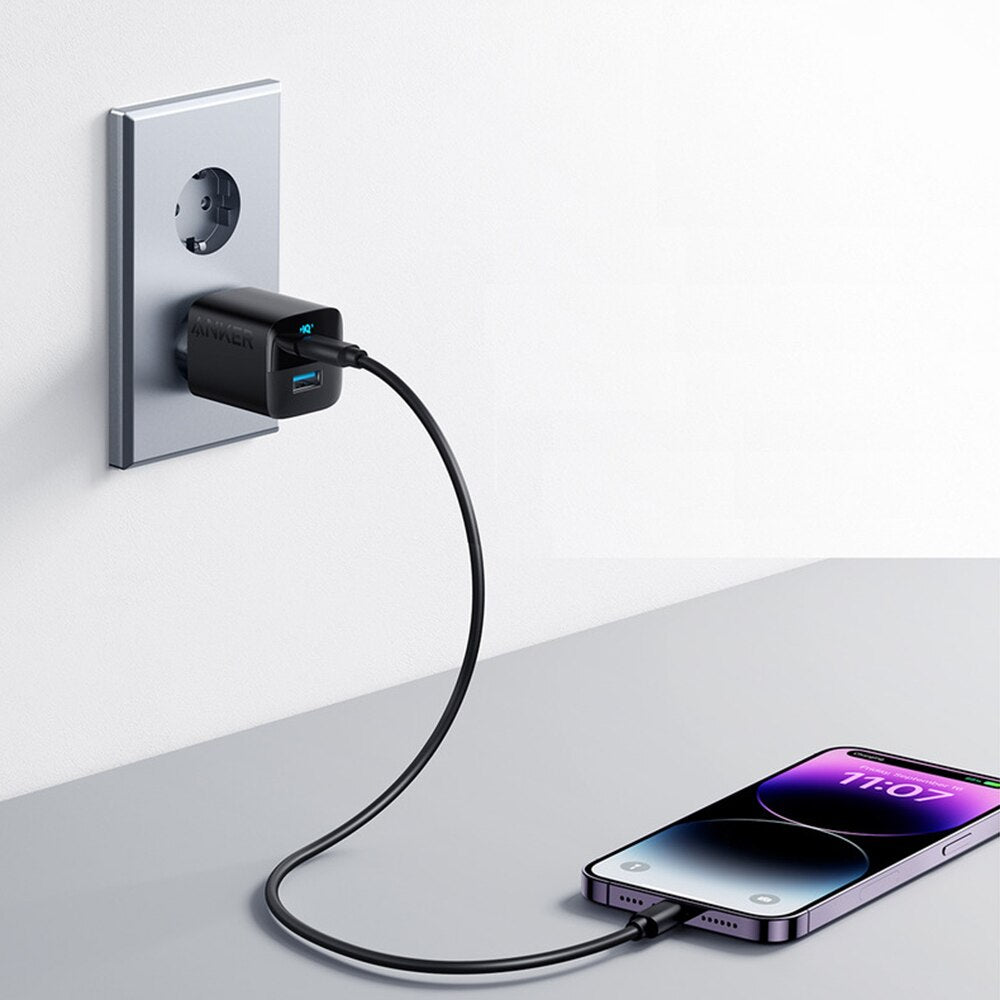 Anker 323 Netzwerk-Ladegerät, 33W, 3A, 1 x USB-A - 1 x USB-C, Schwarz A2331G11