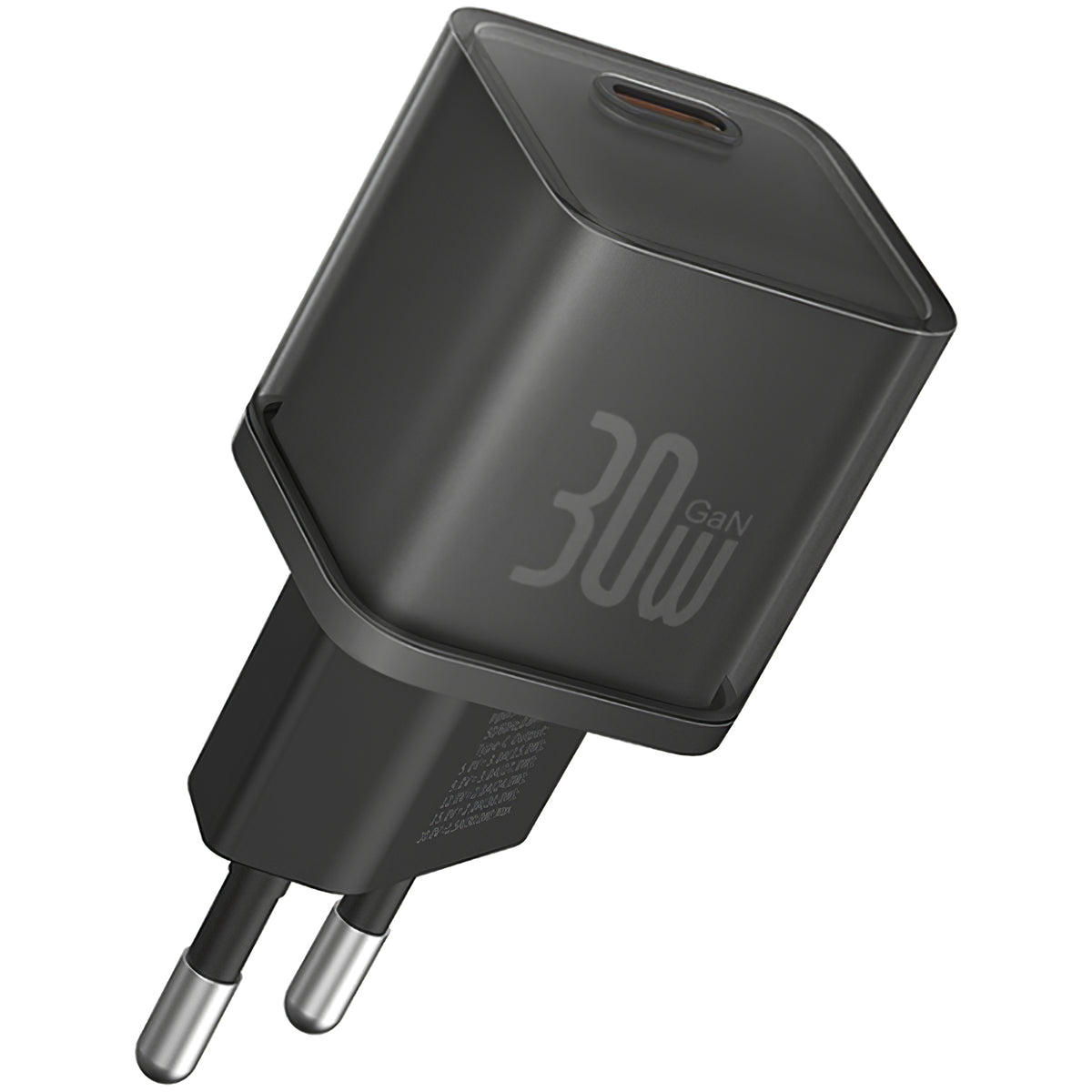 Baseus GaN5S Netzwerk-Ladegerät GaN5S, 30W, 3A, 1 x USB-C, Schwarz P10162504113-00