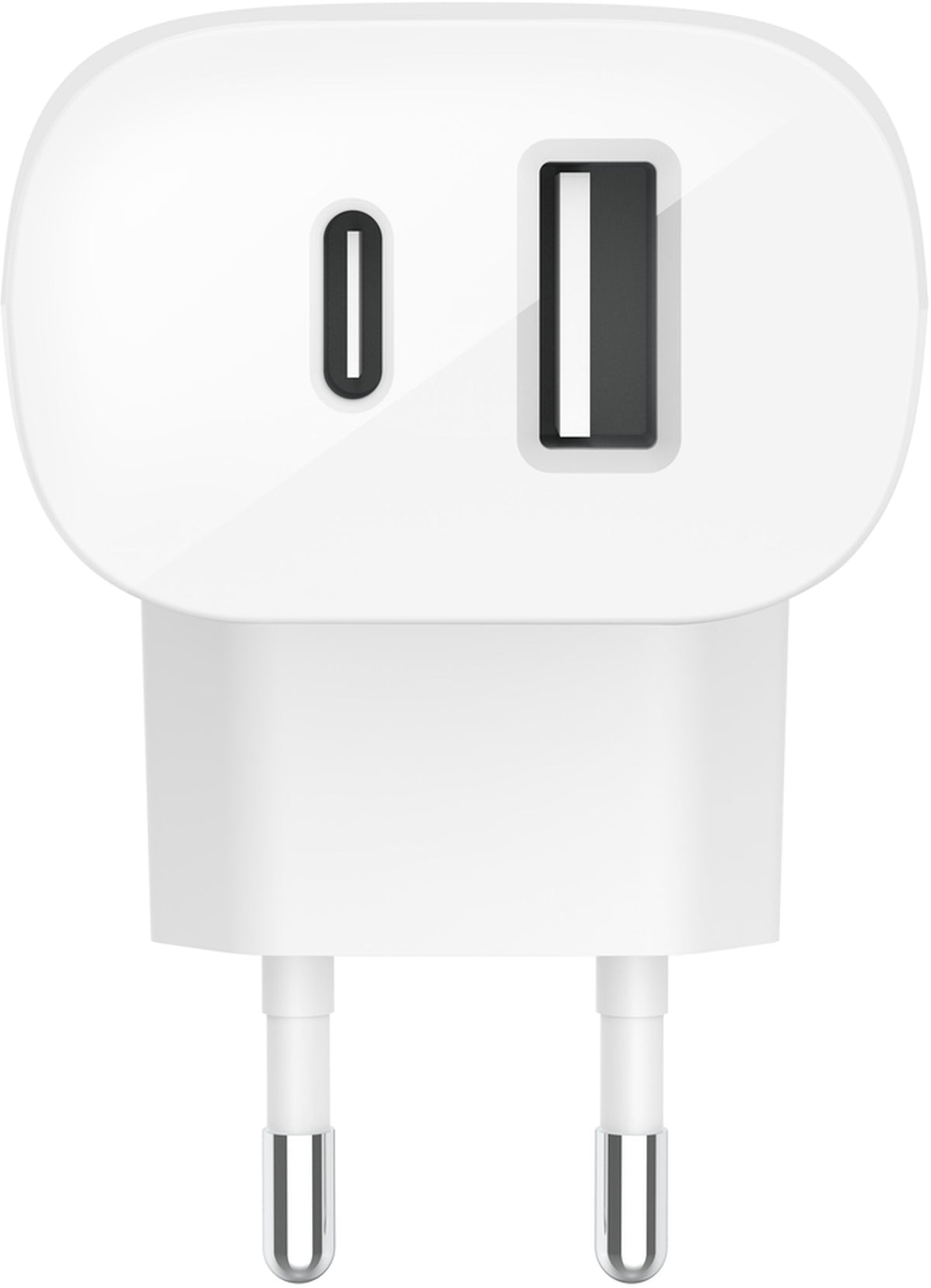 Belkin BoostCharge Dual Netzladegerät, 37W, 3A, 1 x USB-A - x USB-C, Weiß WCB007vfWH