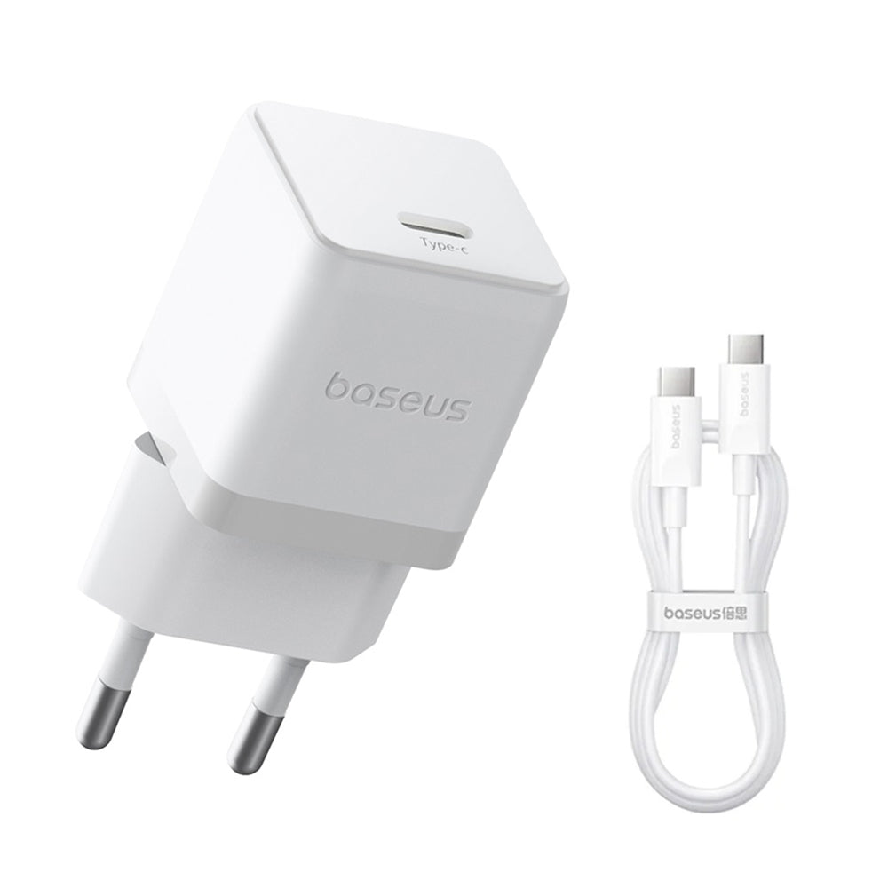 Netzladegerät mit USB-C Kabel Baseus Palm, 20W, 3A, 1 x USB-C, Weiß P10111602213-01