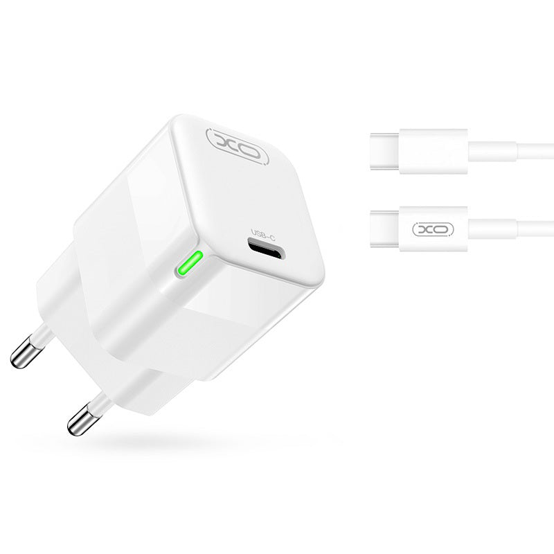 Netzladegerät mit USB-C Kabel XO Design CE06, 30W, 3A, 1 x USB-C, Weiß