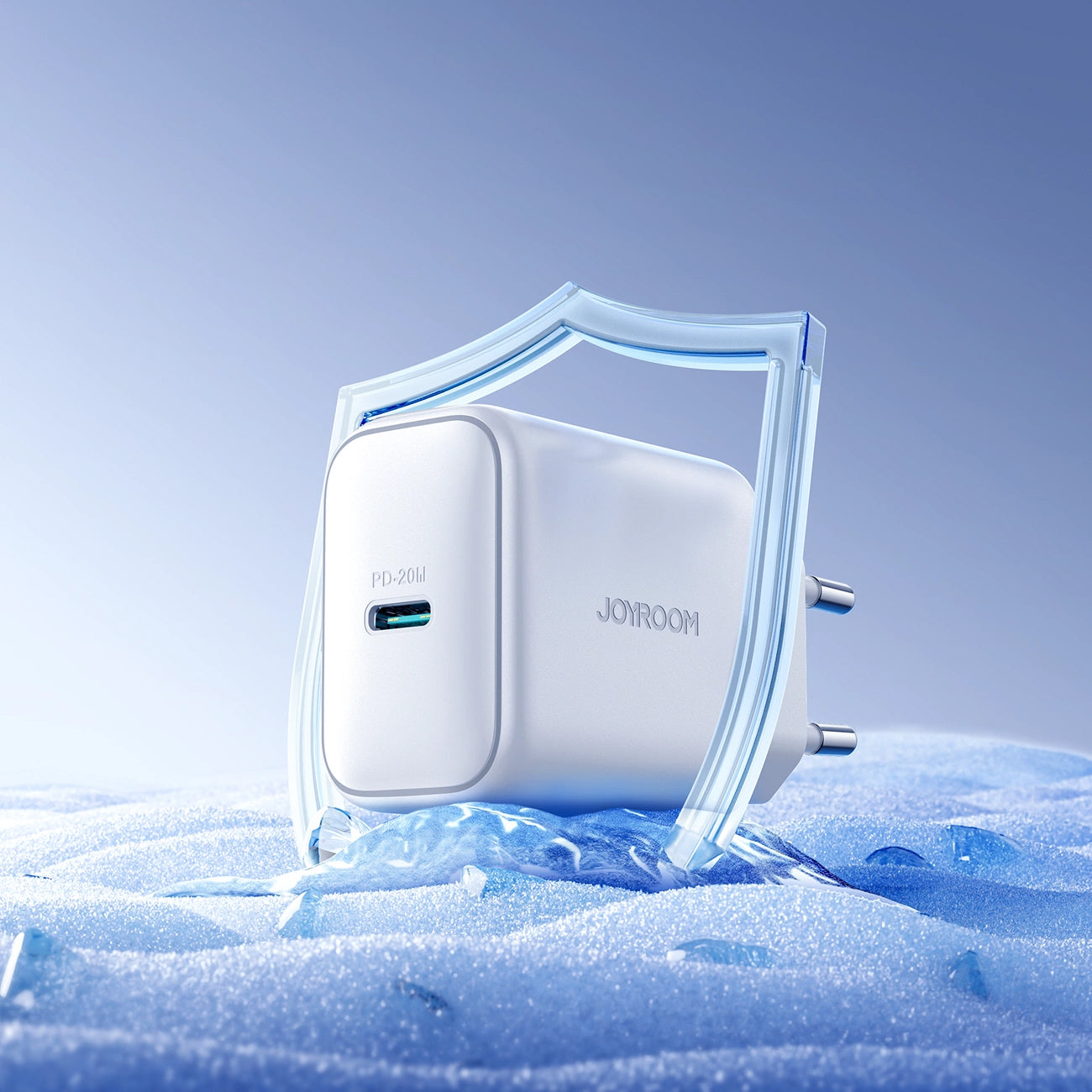 Network Charger with USB-C Cable Joyroom JR-TCF20, 20W, 3A, 1 x USB-C, White