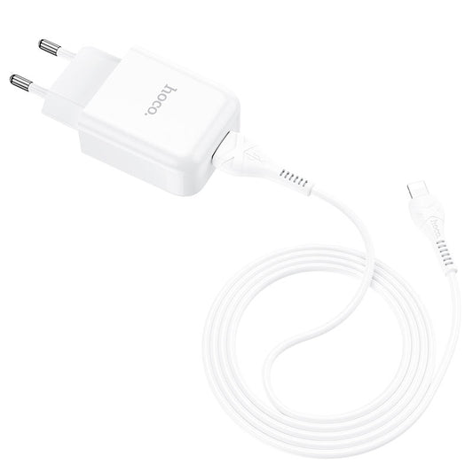 Netzladegerät mit Lightning-Kabel HOCO N2, 10W, 2A, 1 x USB-A, Weiß