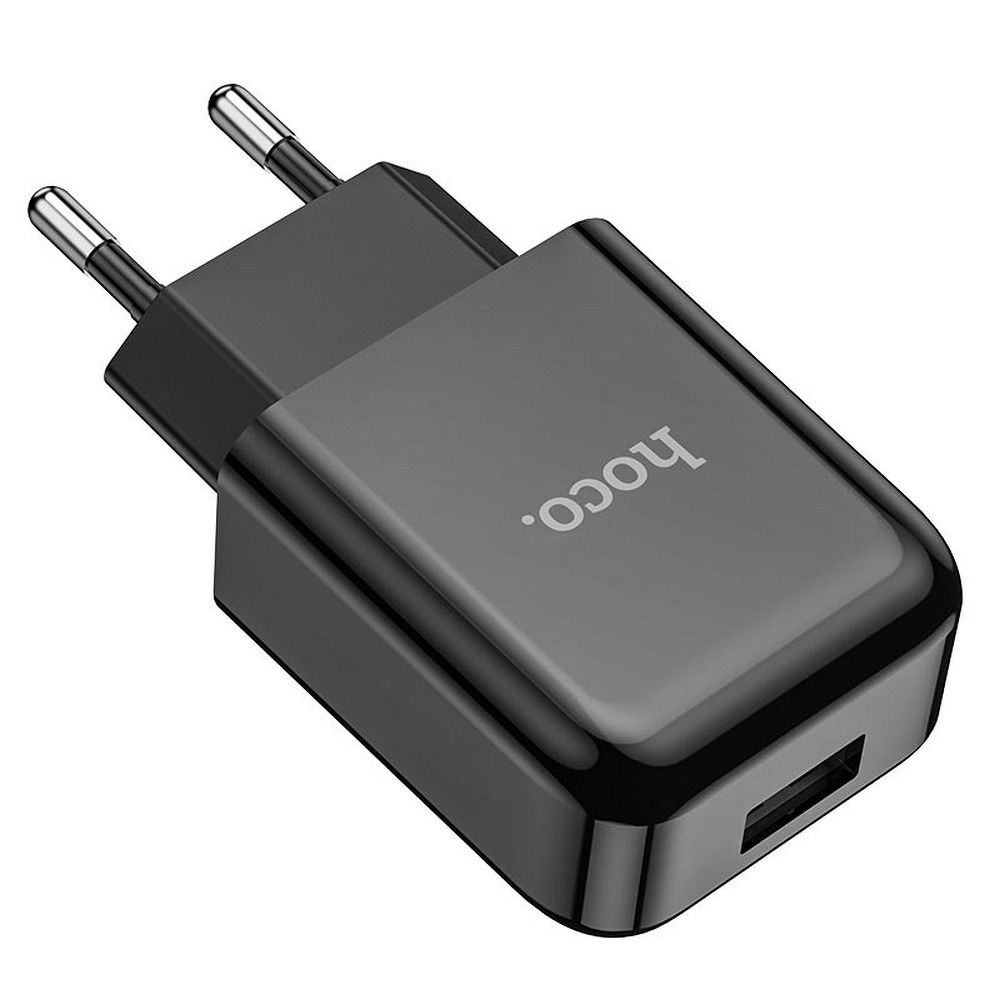 Netzladegerät mit USB-C Kabel HOCO N2, 10W, 2A, 1 x USB-A, Schwarz