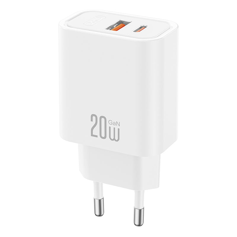Netzteil mit USB-C-Kabel XO Design CE40, 20W, 3A, 1 x USB-A - 1 x USB-C, Weiß