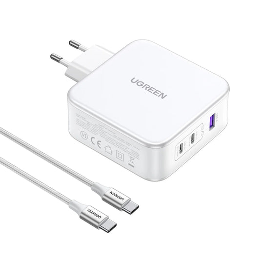 UGREEN CD289, 140W, 5A, 1 x USB-A - 2 x USB-C, Weiß