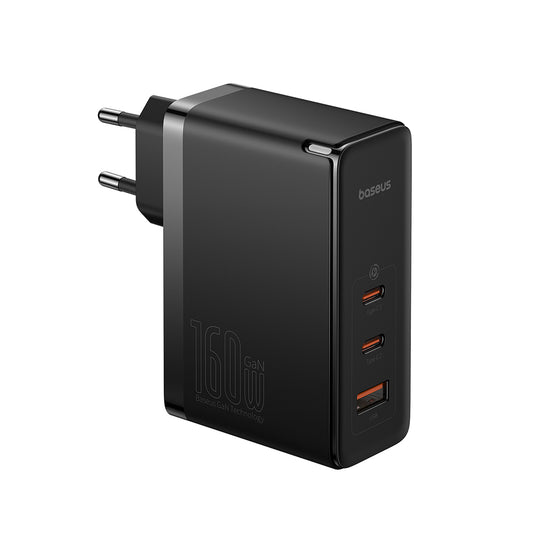 Netzladegerät mit USB-C Kabel Baseus GaN5 Pro, 160W, 5A, 1 x USB-A - 2 x USB-C, Schwarz P10110825113-00