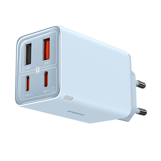 Netzladegerät mit USB-C Kabel Baseus GaN6 Pro, 65W, 3.25A, 2 x USB-A - 2 x USB-C, Blau E0121D00