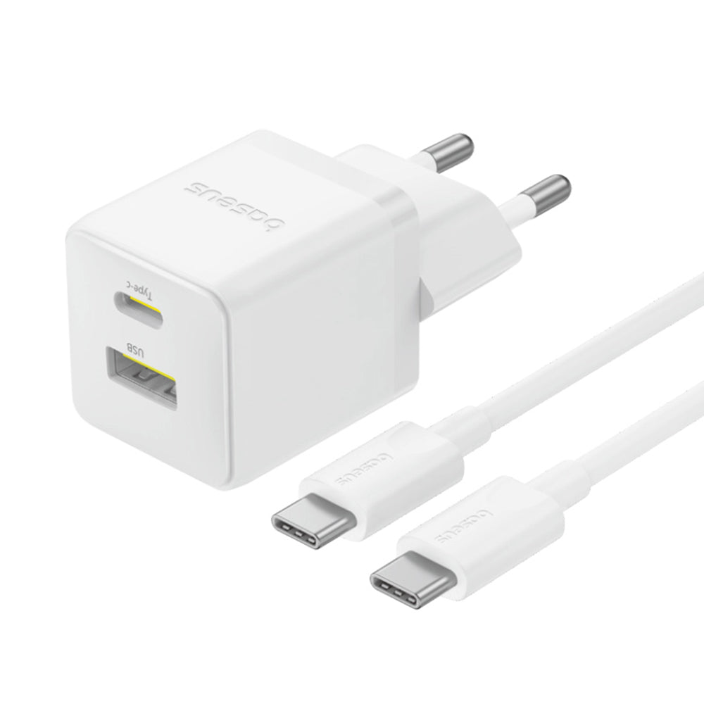 Netzladegerät mit USB-C Kabel Baseus Palm, 30W, 3A, 1 x USB-A - 1 x USB-C, Weiß P1011160A213-01