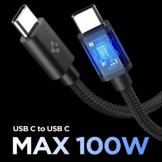 Netzladegerät mit USB-C Kabel Spigen EE451EU Essential, 45W, 3A, 1 x USB-C, Schwarz ACH09474