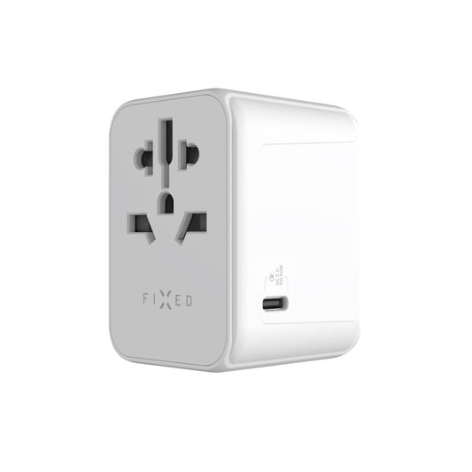 Fixed Travel Network Charger, 30W, 3A, 2 x USB-A - 1 x USB-C, White