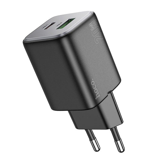 Netzladegerät HOCO N41, 20W, 3A, 1 x USB-A - 1 x USB-C, Schwarz