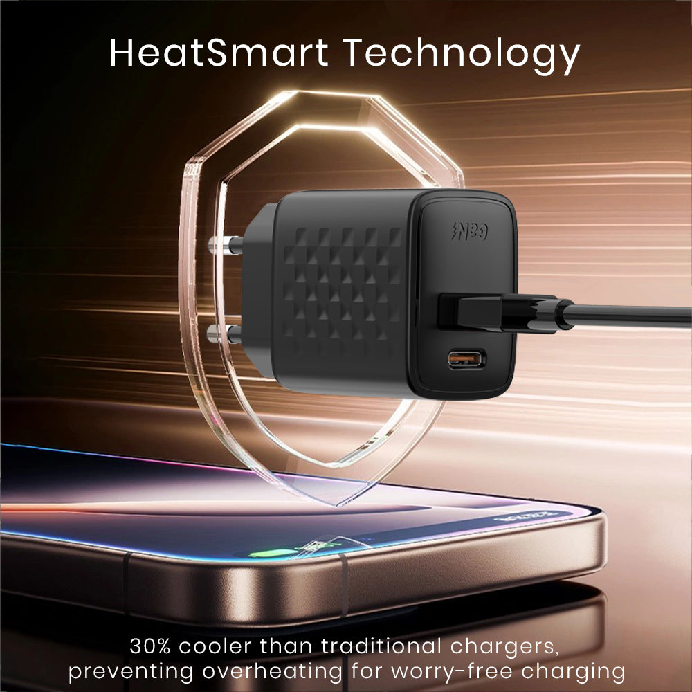 Netzladegerät Lito LC15, 20W, 3A, 1 x USB-A - 1 x USB-C, Schwarz