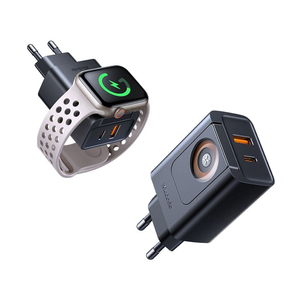 Netzladegerät McDodo CH-3700 Companion, 30W, 3A, 1 x USB-A - 1 x USB-C, Schwarz