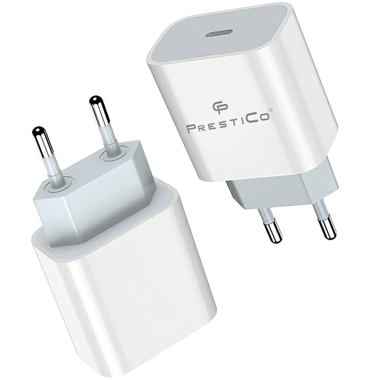 Netzwerk-Ladegerät Prestico F8A Box, 20W, 3A, 1 x USB-C, Weiß