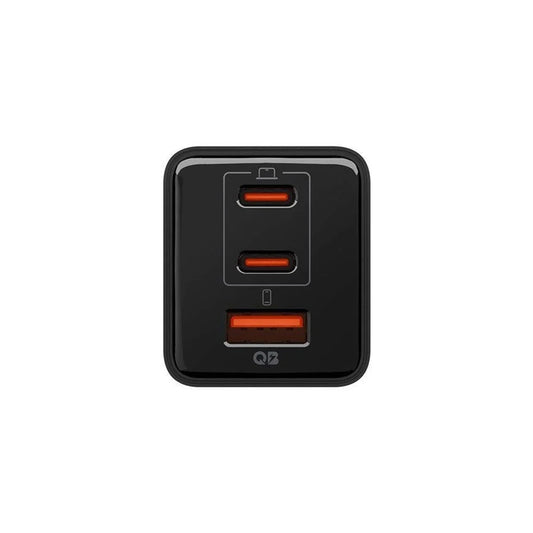 Spigen EE473EU Essential Netzladegerät, 47W, 3A, 1 x USB-A - 2 x USB-C, Schwarz ACH09465