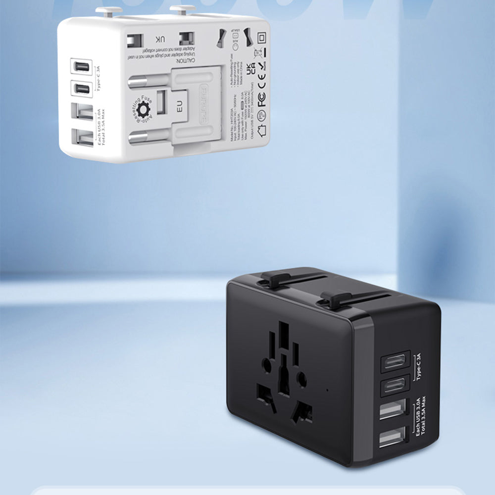 Netzladegerät Techsuit HHT203A Travel, 20W, 3A, 2 x USB-A - 2 x USB-C, Weiß